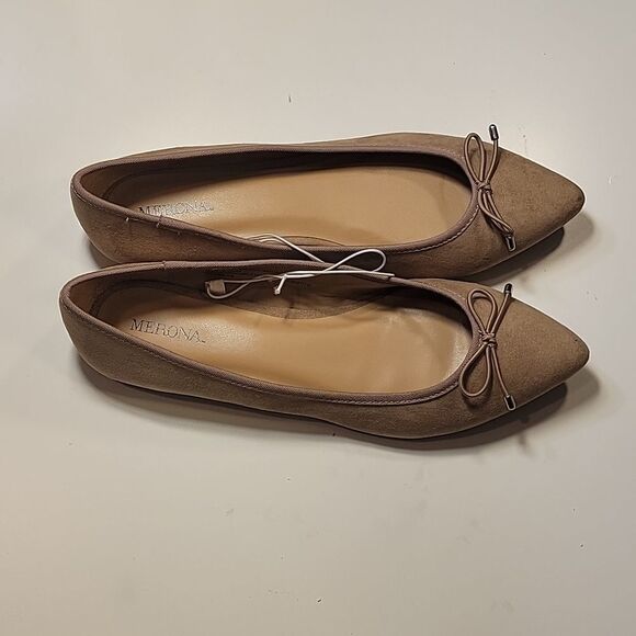 BRAND NEW MERONA POINTED TOE BALLET SUEDE FLATS SHOE - Picture 8 of 16